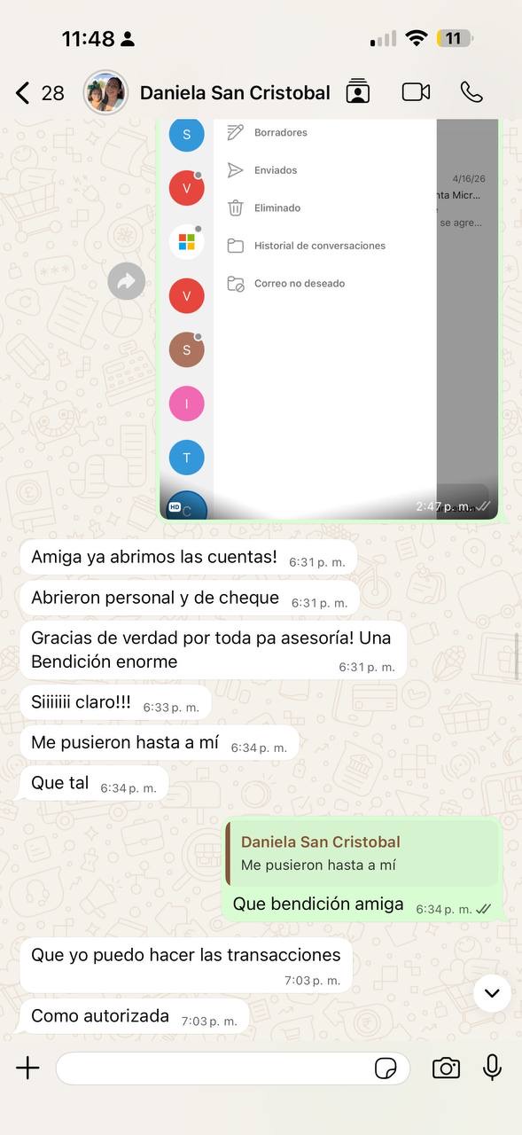 Conversación con Daniela